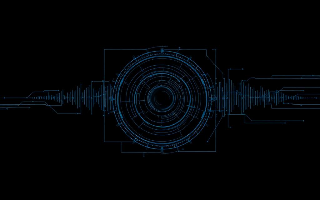 Abstract technical illustration for VisionSpeak